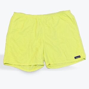 Patagonia Baggies 5 Inch Shorts Mens XL Neon Yellow 58033 SP15 Nylon Swim Trunk